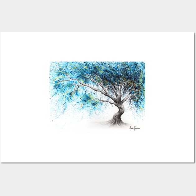 Blue Crystal Dream Tree Wall Art by AshvinHarrison